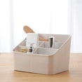 thumbnail image 3 of KAKOWELY Durable Plastic Storage Rack for Snacks Tea Bags Pens Business Cards Beige 7.8x4.3x5.9 Inches,7.48"X6.3"X5.51", 3 of 4