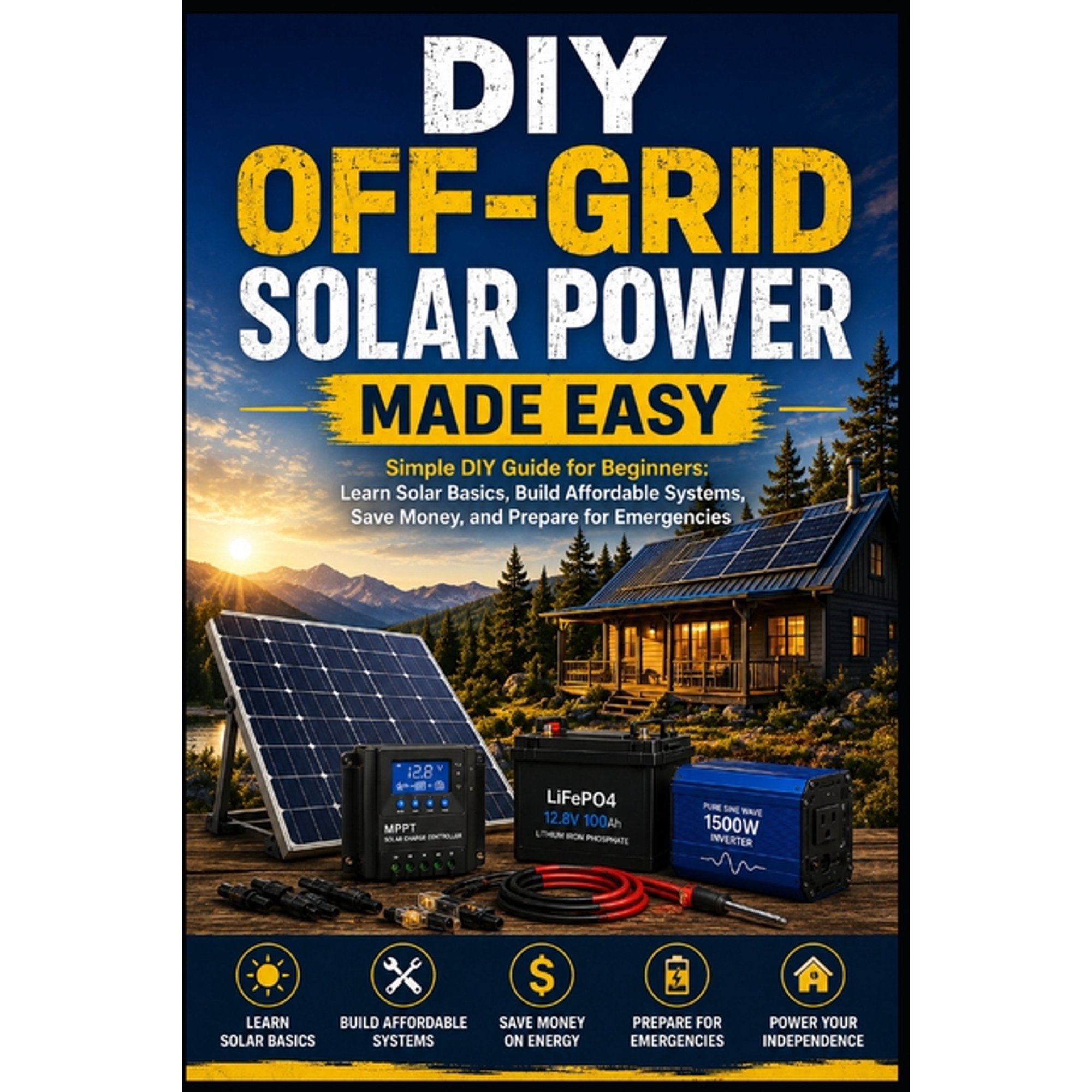 DIY Off-Grid Solar Power Made Easy: Simple DIY Guide for Beginners: Learn Solar Basics, Build Affordable Systems, Save M, (Paperback)