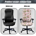 thumbnail image 4 of Xixirimido Rabbit Butterfly Tulip Easter Egg Print Office Chair Covers, Stretch Computer Chair Cover, Universal Boss Chair Covers Rotating Chair High Back Chair Slipcover for Home Office, Large, 4 of 6