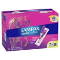 Tampax Pocket Radiant Compact Plastic Tampons, With LeakGuard Braid