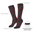thumbnail image 4 of Naloa Red Ladybugs Thigh High Socks Extra Long Stretchy Sock Women Over Knee High Opaque Stocking Daily Wear, 4 of 6