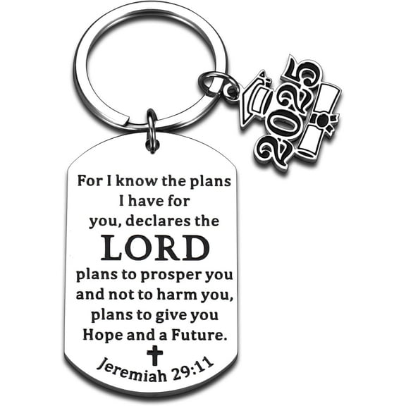 Senior 2025 Graduation Gifts for Him Her Graduation Gift Catholic Best Gifts for High School High School Grad Class of 205 Gifts for Boys Girls Baptism Gifts for Girl 2025 Keychain