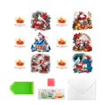thumbnail image 1 of Kit de tarjetas de felicitación navideñas personalizadas con diamantes de Blarkrus 6 piezas 5D DIY, 1 of 7