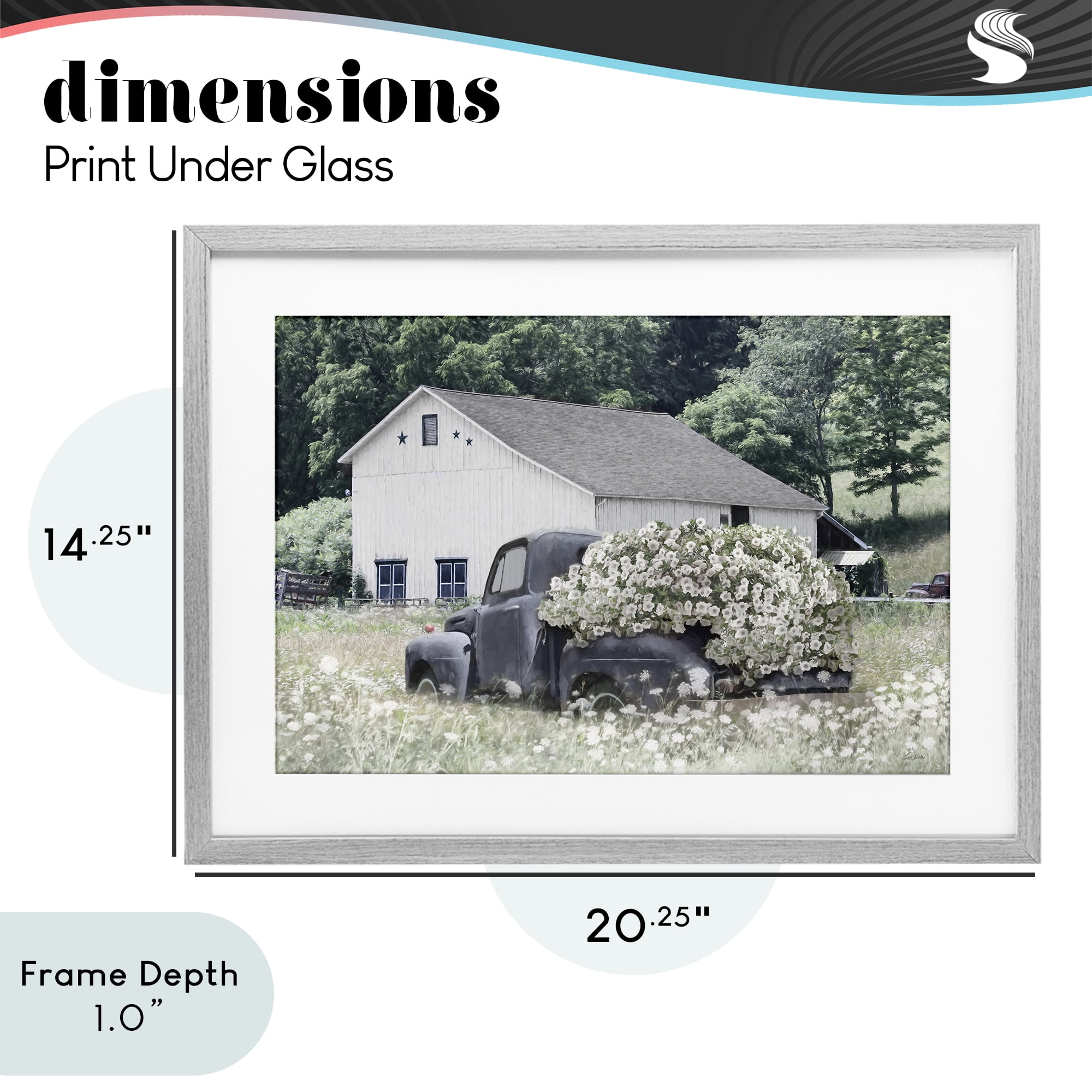 Stupell Industries Bed Full Of Blossoms Gray Framed Print Under Glass, design by Lori Deiter