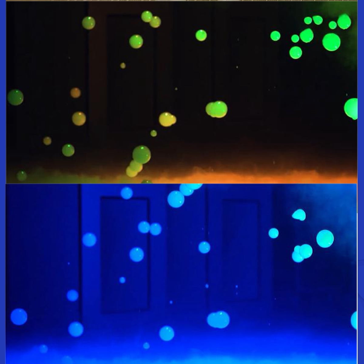 900W Full Color RGB 3in1 2 Head Led Smoke Fog Bubble Machine for Party Wedding Stage Outdoor Event, 2Pcs