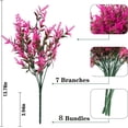 thumbnail image 2 of 8Pcs Artificial Lavender Fake Plastic Flowers - Realistic UV Resistant & No Fade Faux Greenery Plants for Outdoor Garden, Porch, Patio & Indoor Table Centerpieces,Spring Summer Decoration (Pink), 2 of 7