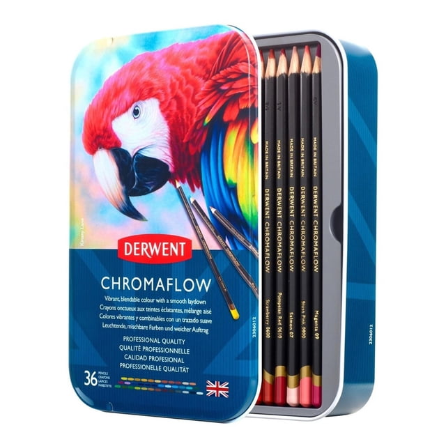 Estuche con 36 lápices de colores Derwent Chromaflow multicolor