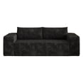 thumbnail image 6 of Leumius 78.8" Cloud Couch,3 Setaser Sofa with Deep Seat,Boneless Couch Sofa with 2 Pillows for Living Room,No Assembly Required,Black, 6 of 8