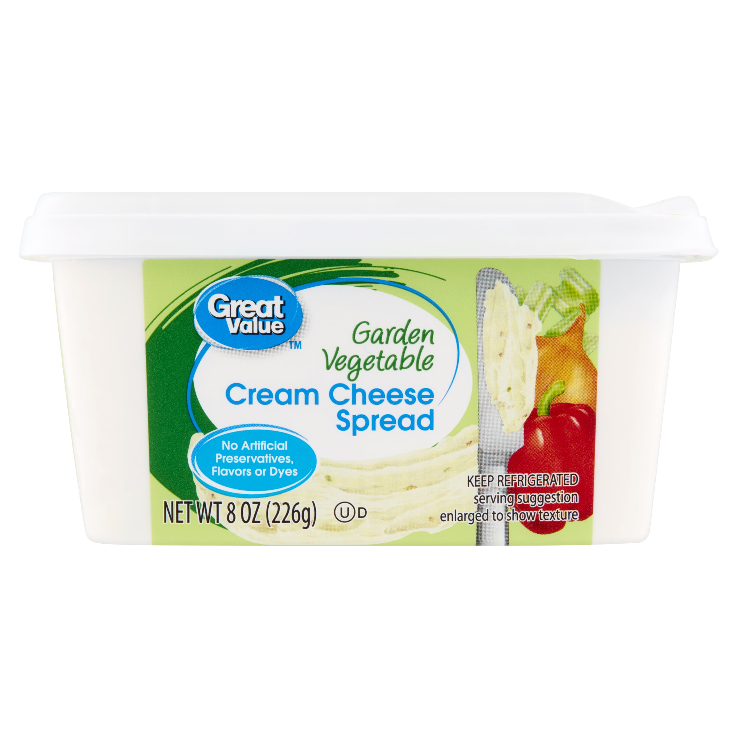 Great Value Garden Vegetable Cream Cheese Spread 8 Oz Walmart
