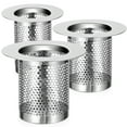 thumbnail image 3 of 3 Pcs Trap 304 Stainless Steel Floor Drain Filter 6.00X6.00X5.20CM, 3 of 8