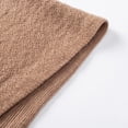 thumbnail image 4 of SWSMCLT Women's V Neck Cardigan Knit Sweater Crochet Long Cardigan Sweaters Solid Cutout Oversized Warm Open Front Soft Cozy Spring Flowy Fringe Khaki Small-X-Large, 4 of 5