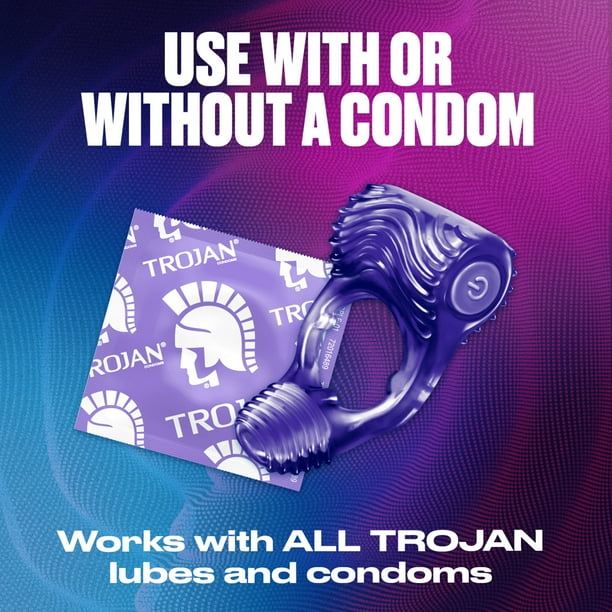 TROJAN Vibrations Tandem Couples Vibrating Ring, Personal Massager, 1 Count  - Walmart Business Supplies