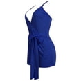 thumbnail image 4 of Akmipoem Sexy Short Rompers Playsuit for Women Plus Sexy Wrap Deep V Neck Sleeveless Jumpsuits, 4 of 6