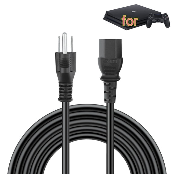 UL AC Power Cord Fit Compatible with PS4 Pro older models CUH-7015 / CUH-7115