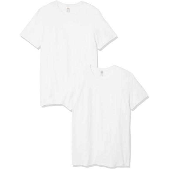 Fruit of the Loom Men's Crew T-Shirt 2 Pack, White, XXX-Large