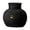 Black 15x15x14cm, variant on deevoka Rustic Ceramic Vase Wabi Bud Vase Desktop Display Farmhouse Flower Vase Rust 15x15x14cm
