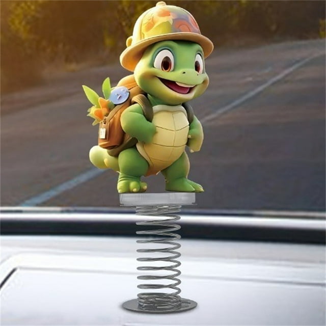 Cartoon Animal Theme Acrylic Desktop Ornament Display with Stable Base and Two Distinct Pendant Designs