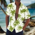 thumbnail image 1 of Blusa y camisa de manga corta con cuello vuelto Camisa casual para hombre Camisa de bolos vintage de manga corta Camisas de verano de playa cubana Camisa con botones Blusa para hombre Poliéster, 1 of 5