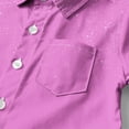 thumbnail image 4 of Maean Boys Short Sleeve Blouse Sequin Button down Collared Tops Summer Dressy Party Shirts with Pockets, 4 of 7