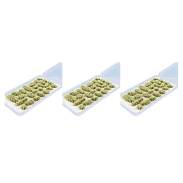 Maoww Natural 25x Simulation Cluster Grass for Train Scenery Decor Accessory Winter Green 6mm 3Set