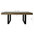 thumbnail image 6 of SESSLIFE Expandable Dining Table for 6 to 10 People, Modern Farmhouse Kitchen Table with Extensible Leaf, Rustic Dining Table with Strong Legs, 63 to 78.7 Inch, Black Brown, 6 of 6