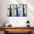 thumbnail image 2 of Elephant Stock Regal African Woman Wall Art - Horizontal Multi Panel Canvas - Living Room Wall Decor - People Multi Panel - Brown And Blue Decor - 23" x 14", 2 of 4