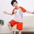 thumbnail image 2 of Utlike Boys Clothing Set And Short Sleeve T Shirt And Mesh Shorts Sportswear Set Boys Trendy Outfit Set Size 5 Years-6 Years, 2 of 4