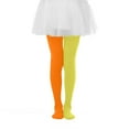 thumbnail image 2 of NAISIBABY Girls Ballet Tights, Cotton Stockings High Waisted Stretchy Dance Party Footed Pantyhose Orange 2-8T, 2 of 7
