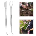 thumbnail image 4 of SHISUYAN Stainless Steel Tweezers with Rake and Spatula for Home Use Small Garden Tools 1 Set Silver, 4 of 8