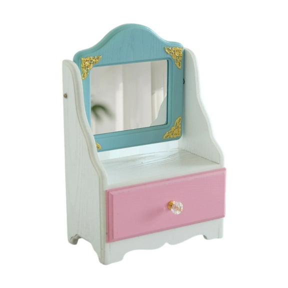 Espejo de maquillaje de escritorio con cajón, organizador de cosméticos, estuche de almacenamiento para decoración del hogar, para sala de estar,
