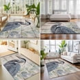 thumbnail image 5 of Grey Heron Area Rugs 3x5ft Green Leafy Branches Wooden Grain Rustic Farmhouse Floor Rug&nbsp;Non Slip Low Pile Ultra Soft Throw Carpet for Entryway Indoor Entrance Kitchen Bathroom, 5 of 9