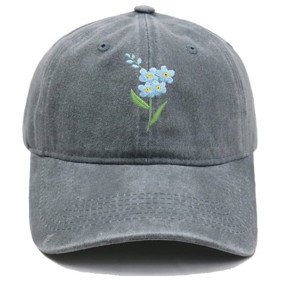 Hats for Women Hand Floral Embroidered Casual Outdoor Baseball Cap Daily Wear