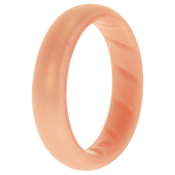 Anillo sólido BR de boda de silicona - Basic-Rose-Gold de ROQ para mujer - Anillo de 9 mm