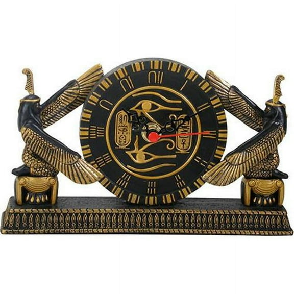 Summit Collection 9114 Egyptian Hieroglyphic Design Clock Home Decoration