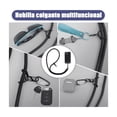 thumbnail image 4 of 2pzs Colgantes Y Correas Celular Cuerpo Moda Ajustable 10mm negro-gris, 4 of 5