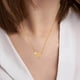 thumbnail image 4 of Collar para mujer, joyería para mujer, joyería para mujer, collar con colgante de corazón con 26 letras en inglés, cadena corta de clavícula con forma de corazón, 4 of 5