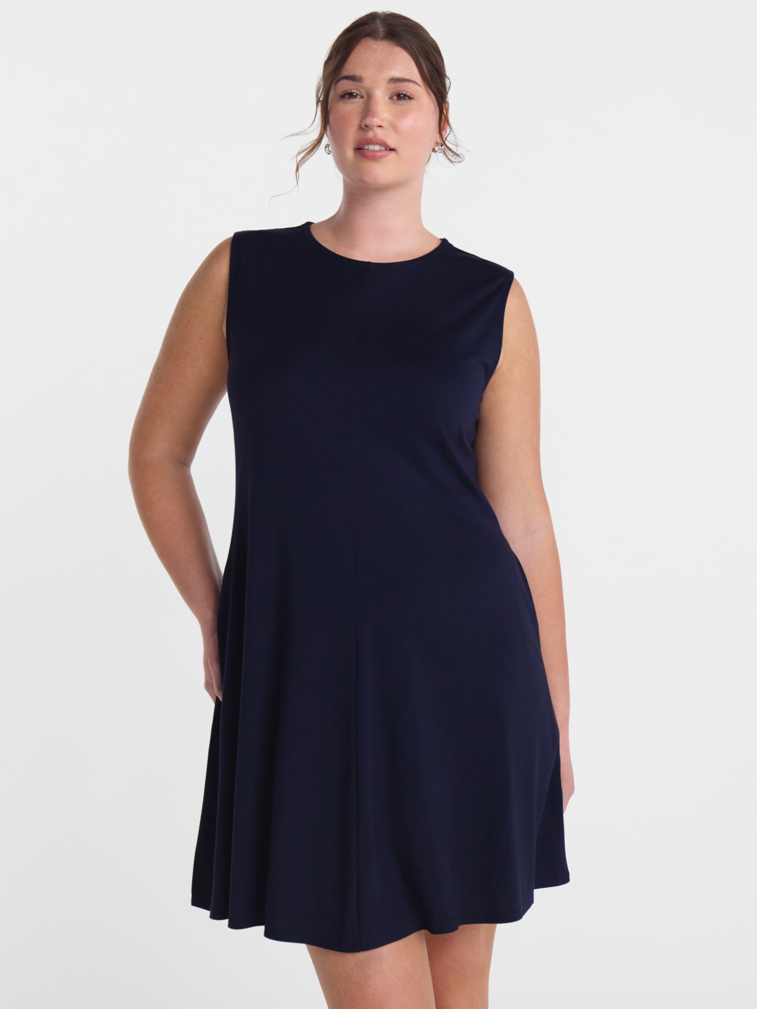 Scenario Women's Fit and Flare Sleeveless Mini Dress, Sizes XS-XXXL