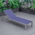 thumbnail image 6 of LeisureMod Marlin Modern Grey Aluminum Outdoor Patio Chaise Lounge Chair with Square Fire Pit Side Table Perfect for Patio, Lawn, and Garden, 6 of 21