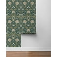 thumbnail image 4 of NextWall  Honeysuckle Trail Peel and Stick Wallpaper 20.9 in. W x 18 ft. L - Teal & Moss Green, 4 of 11