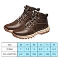 thumbnail image 3 of Botas Cuero PU Cómodas Hombre Invierno cálido para viajes al aire libre (41) Marrón oscuro Marrón Wdftyju Tenis De Mujer Tenis De Hombre, 3 of 7