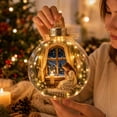 thumbnail image 5 of Feledorashia Lighted Christmas Ornament, Scripture Keepsake Ornament, Hanging Decor for Christmas Tree and Memorial Display, Clear Acrylic Globe with Printed Scene Hanging Cap and Soft Light, 5 of 7