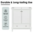 thumbnail image 2 of MAYEERTY 30" Bathroom Vanity without Sink Multi-functional Cabinet Doors Drawer Solid Frame MDF White, 2 of 6