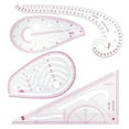 thumbnail image 1 of maskred 4 Pieces Pattern Sewing Ruler DIY Curve Metric Tailor Clothing Dressmaking Manual Half-round Drawing Drafting Calibrated, 1 of 8