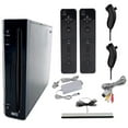 thumbnail image 1 of Nintendo Wii Console Wii Game System Black with 2 RetroFam Remotes & Nunchucks (Refurbished), 1 of 5
