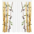 thumbnail image 3 of Ambesonne Asian Themed Shower Curtain, Simple Watercolor Leaf, 69"Wx75"L, White Brown Cream, 3 of 5