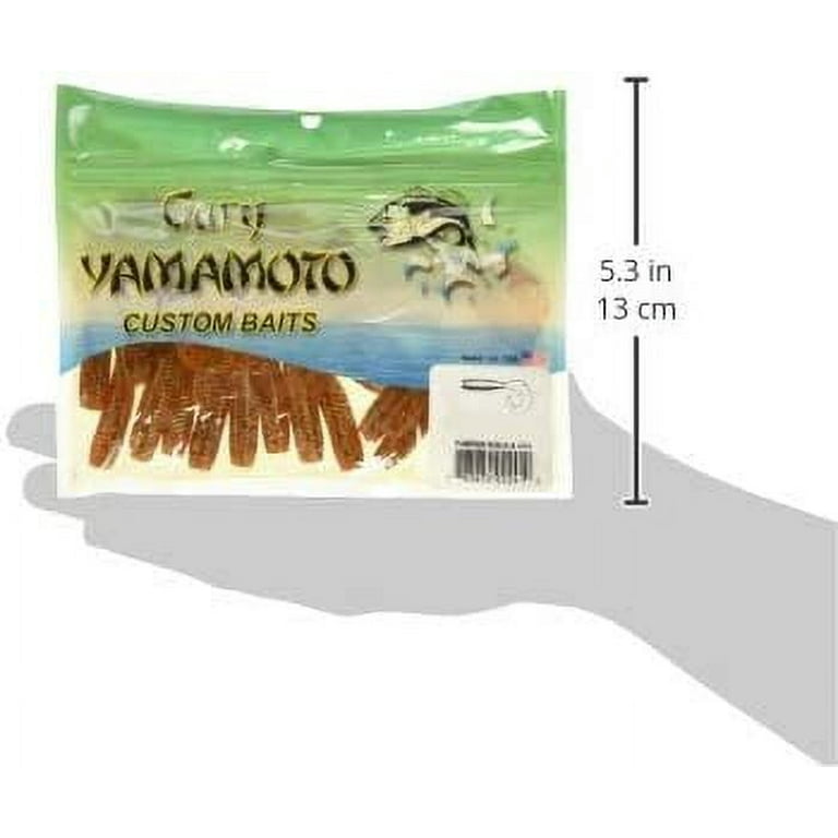 Yamamoto Single Tail Grub 4, Pumpkin w/ large black, small green