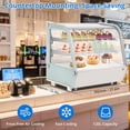 thumbnail image 2 of Commercial Countertop Pastry Refrigerator Display Case Merchandiser 4.25 Cu.Ft(120L) with LED Lighting, Auto Defrost, Air-Cooling, Rear Sliding Door, ETL Certified, for Cafe Restaurant, White, 2 of 6