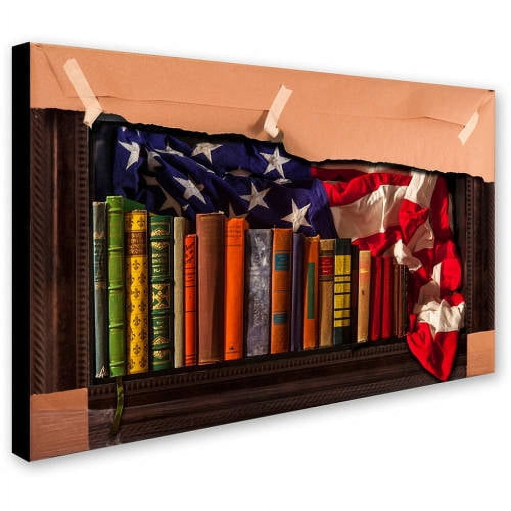 Trademark Fine Art "American Library" Canvas Art by Roderick Stevens