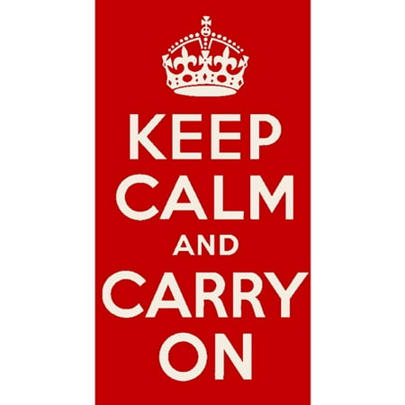 Mainstays Fiber Reactive Print Beach Towel, Keep Calm and Carry On