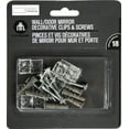 thumbnail image 1 of Hometrends Wall & Door Mirror Decor Clips and Screws. Plastic Clips for Wall Mounting. Six (6) Hardware Sets. Recommended for Mirror with 1/8in. Depth, 1 of 3